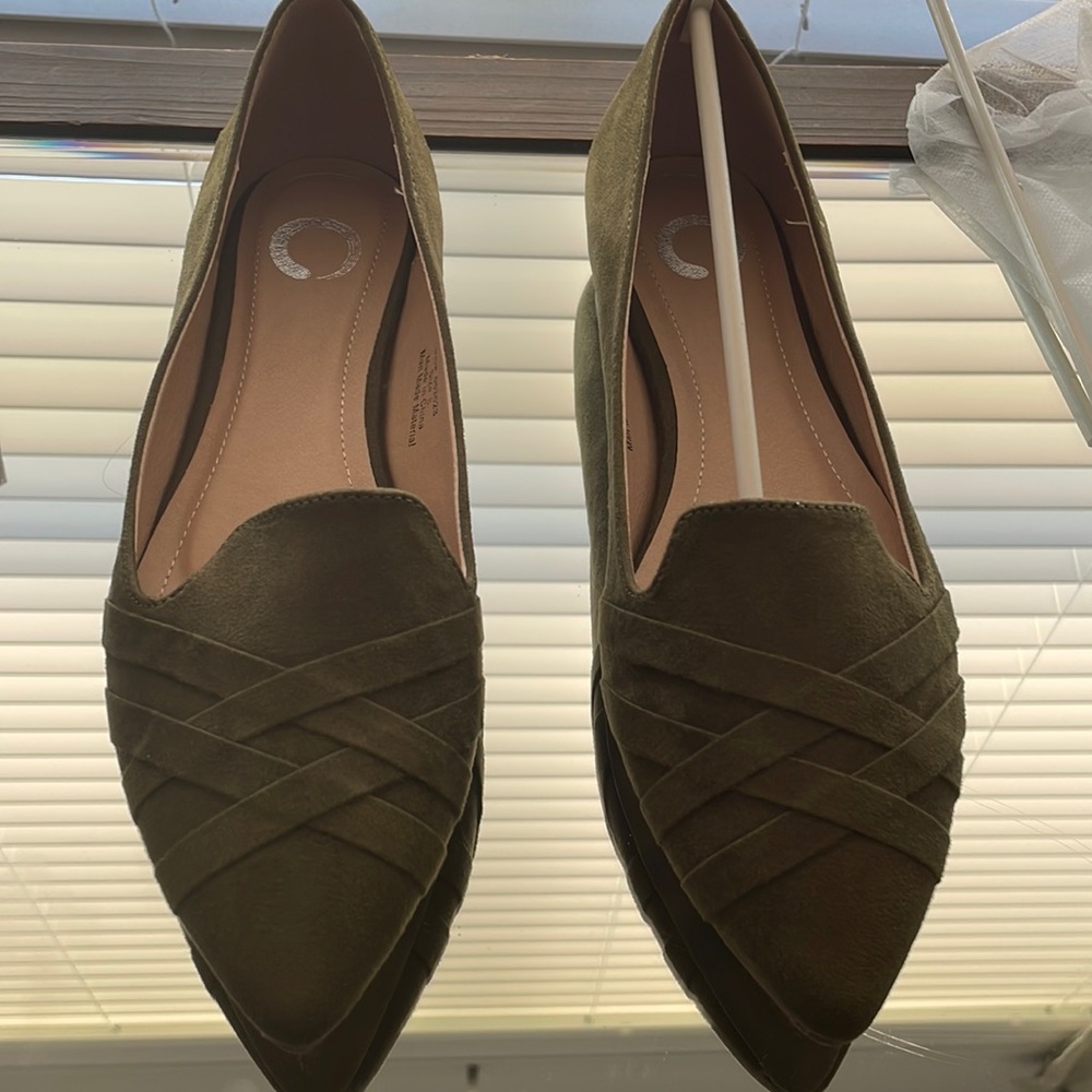 Olive Green Flats